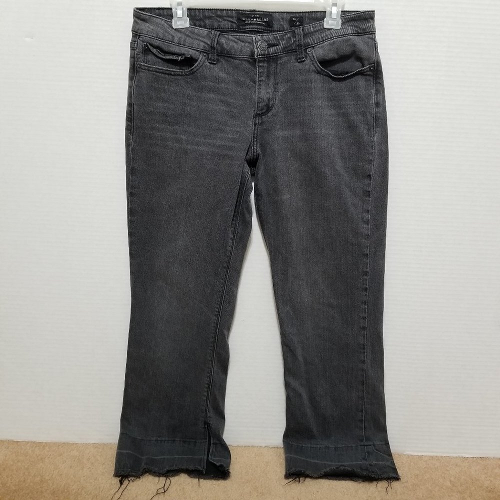 Lucky Brand jeans 10/30 Lolita Shrunken Boot bootcut denim split cuff frayed hem